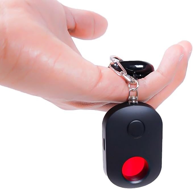 Rilevatore di microspie in miniatura – scansione ottica con filtro rosso e allarme di emergenza – ideale per hotel, auto, uffici e viaggi (G5 SMART)
