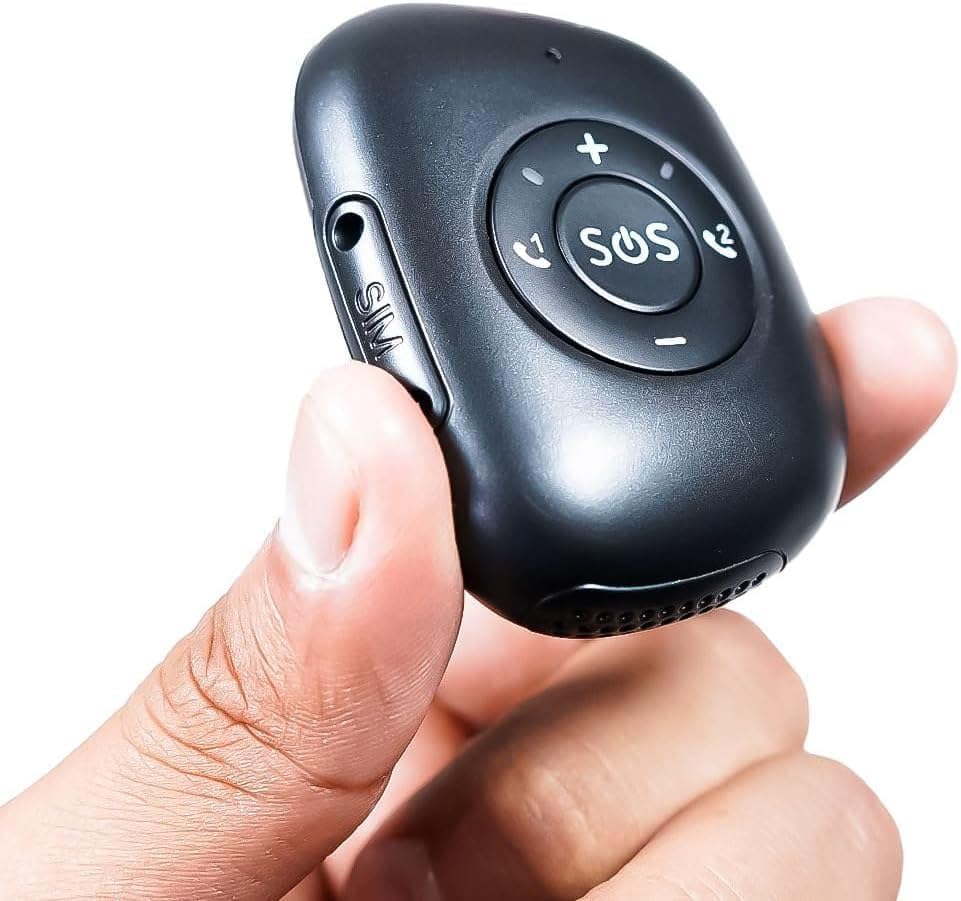 Dispositivo di Sicurezza Portatile con GPS in Tempo Reale, Chiamata SOS, Geofence e Rilevamento Caduta, Gestibile da App – Ideale per Anziani, Bambini e Persone Fragili (V50)