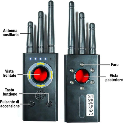 Rilevatore Microspie, Rilevatore Telecamere Nascoste e Tracker GPS, Rilevatore Anti Spia con 3 Modalità Professionale (T16 CHECK H6)